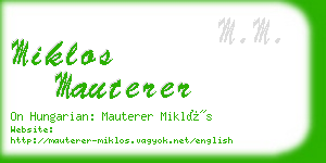 miklos mauterer business card